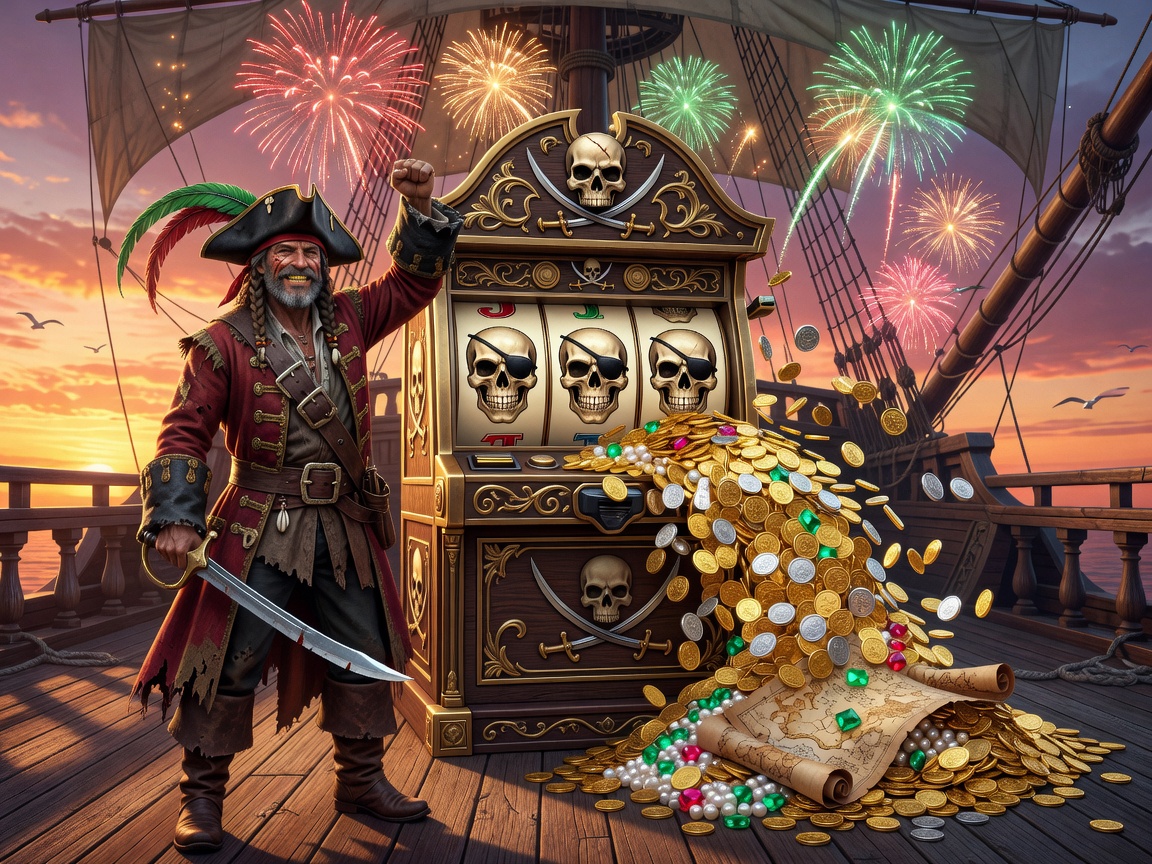 Pirate Slot Level Up Bonus Screen Artwork