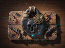 Pirate Slot Security Lock UI Element