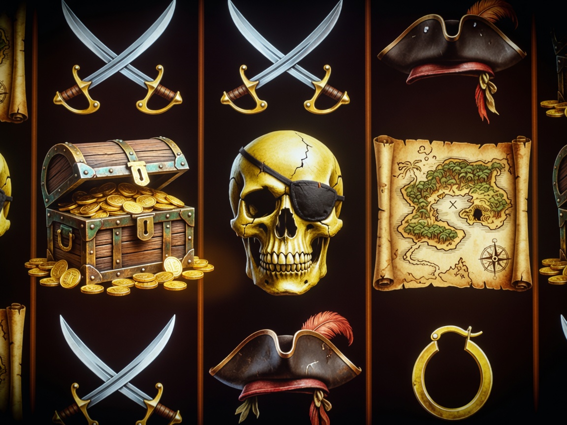 Pirate Slot Treasure Scatter Symbols